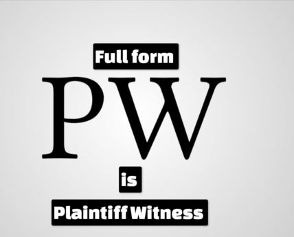 PW Full Form in Law